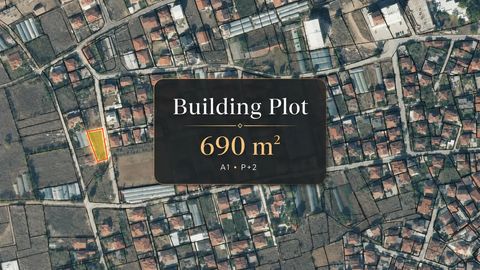 Aerial location plan highlighting the building plot in Gevgelija